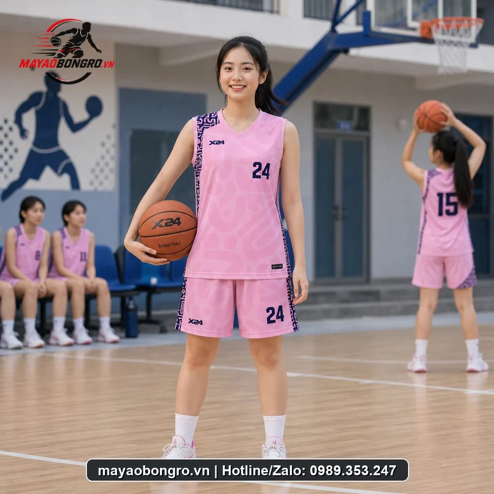 Mẫu bóng rổ Bộ Đồ Thể cho học sinh trung học phổ thông, người lớn.