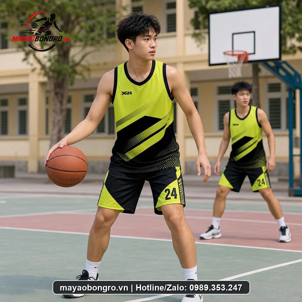 Mẫu bóng rổ Dạ Quang Màu cho học sinh trung học phổ thông, người lớn.
