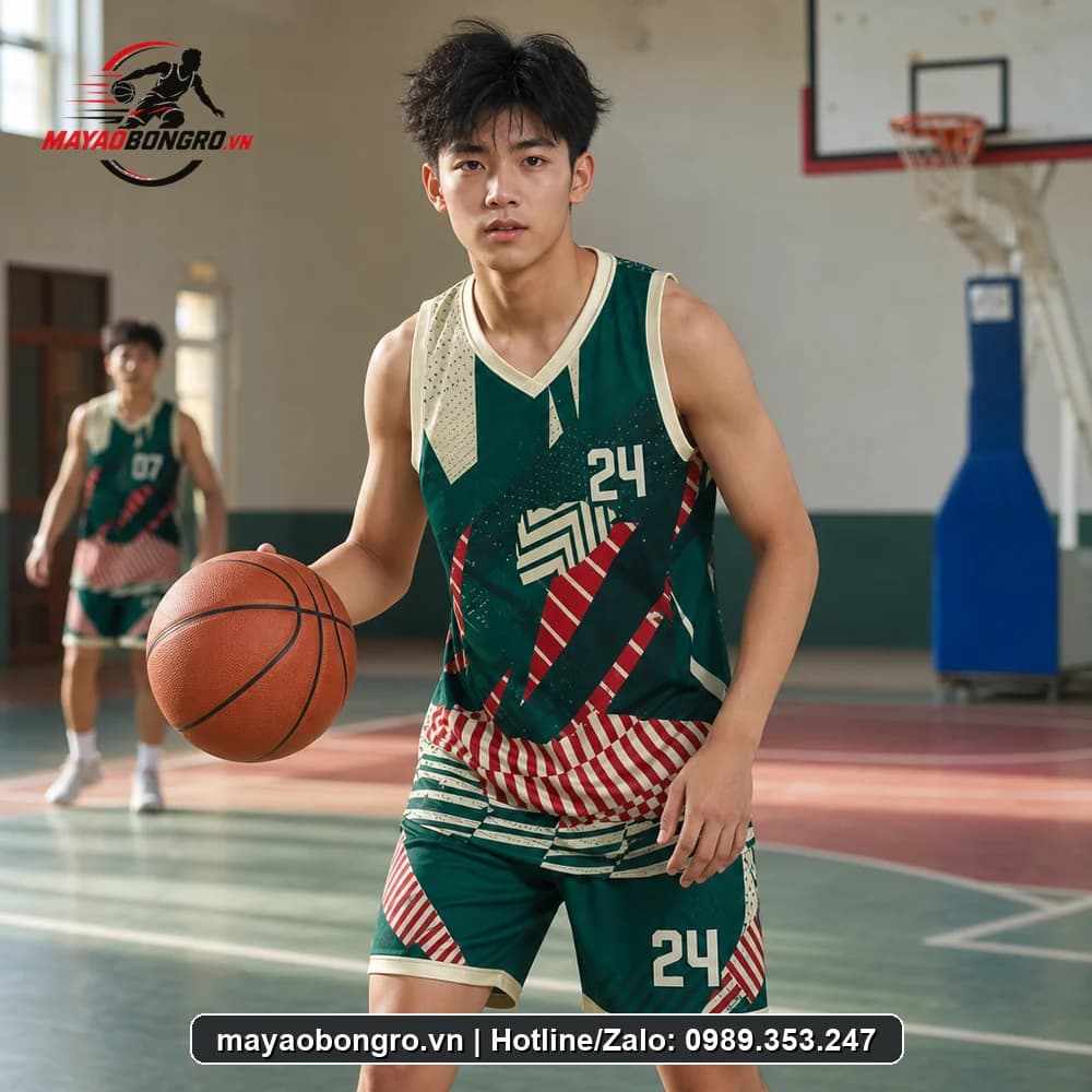 Mẫu bóng rổ HOOPSNING KEEP MOVING cho học sinh trung học phổ thông, người lớn.