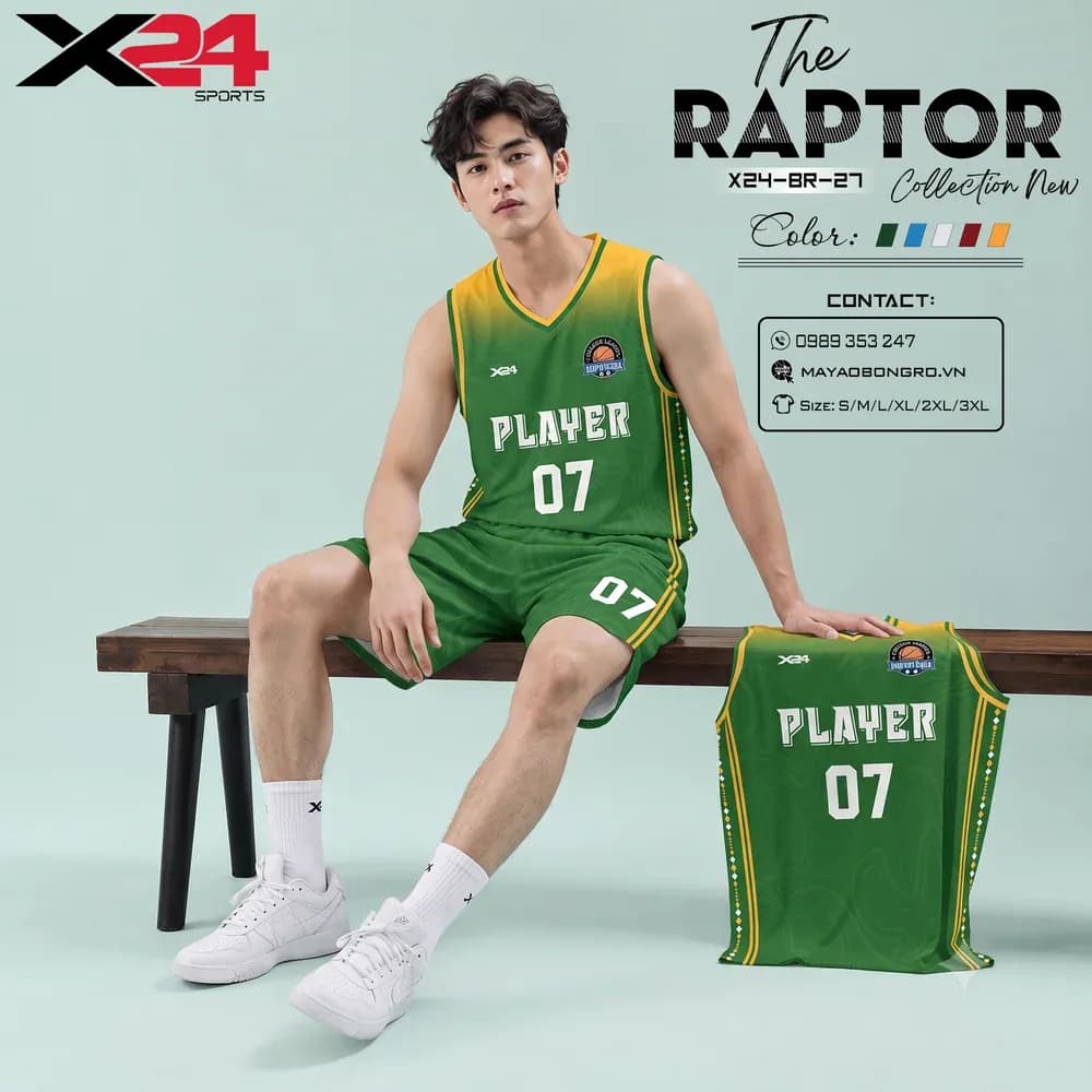 Mẫu áo bóng rổ mẫu thiết kế riêng màu Trắng tại X24 Sport