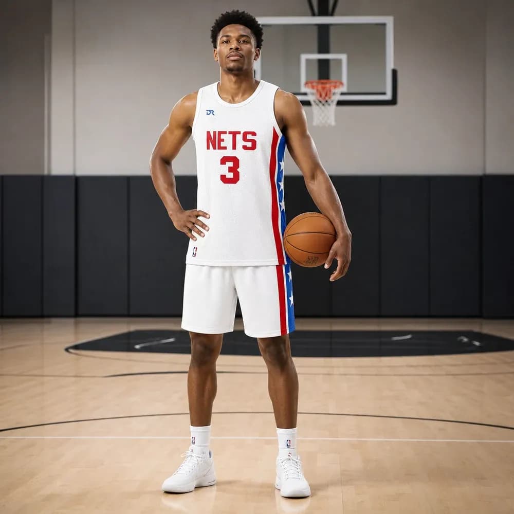 Áo Đấu Brooklyn Nets Classic 2022/23 Màu Trắng - mặt trước