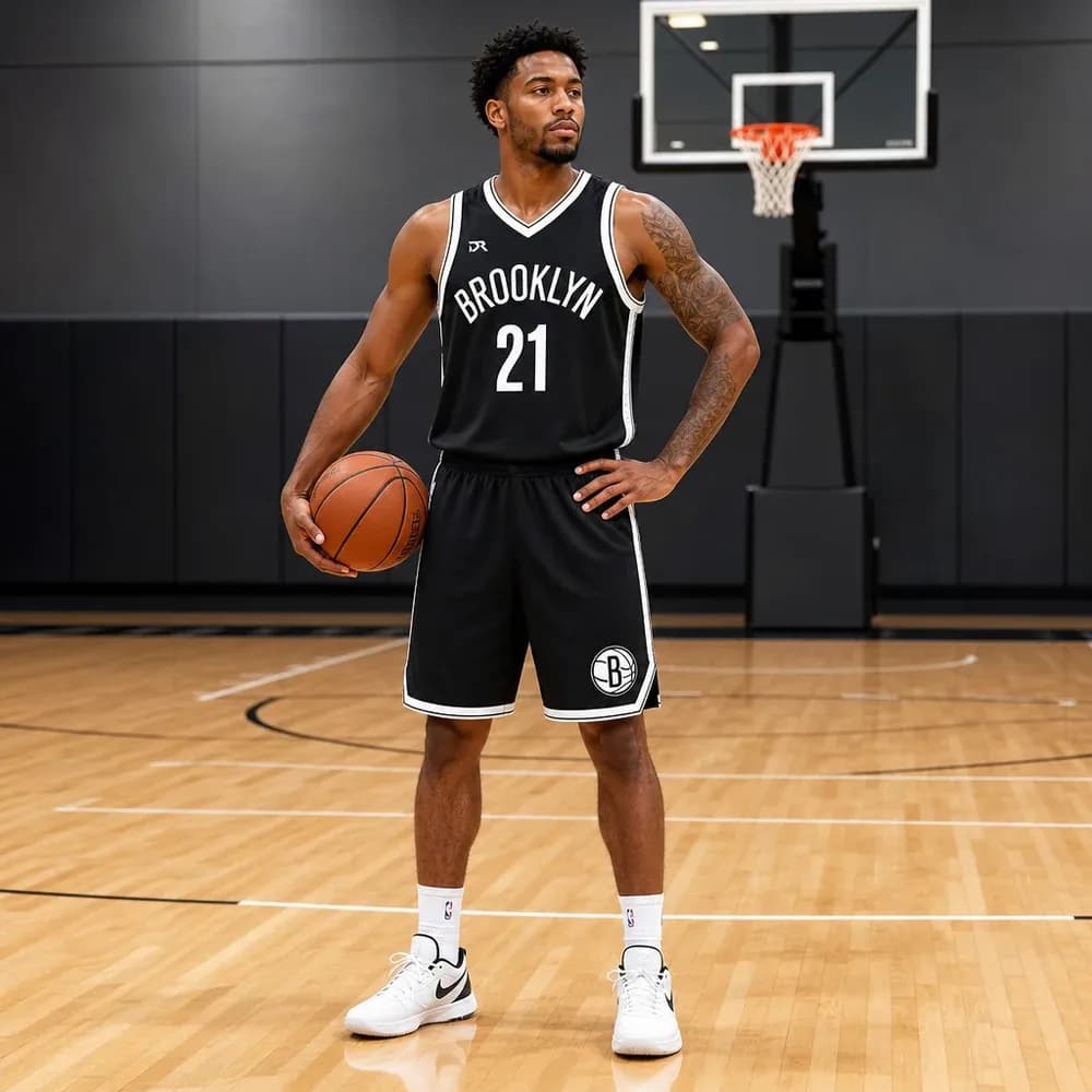 Áo Đấu Brooklyn Nets Icon Edition 2022/23 - Màu Đen - mặt trước