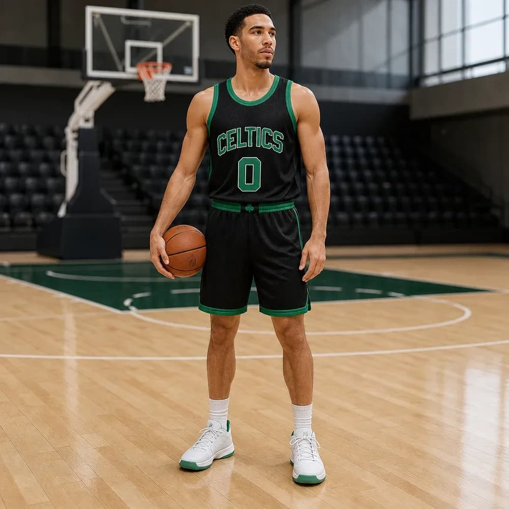 Áo Bóng Rổ Boston Celtics Statement 2022/23 - Phiên Bản Màu Đen Cá Tính - mặt trước