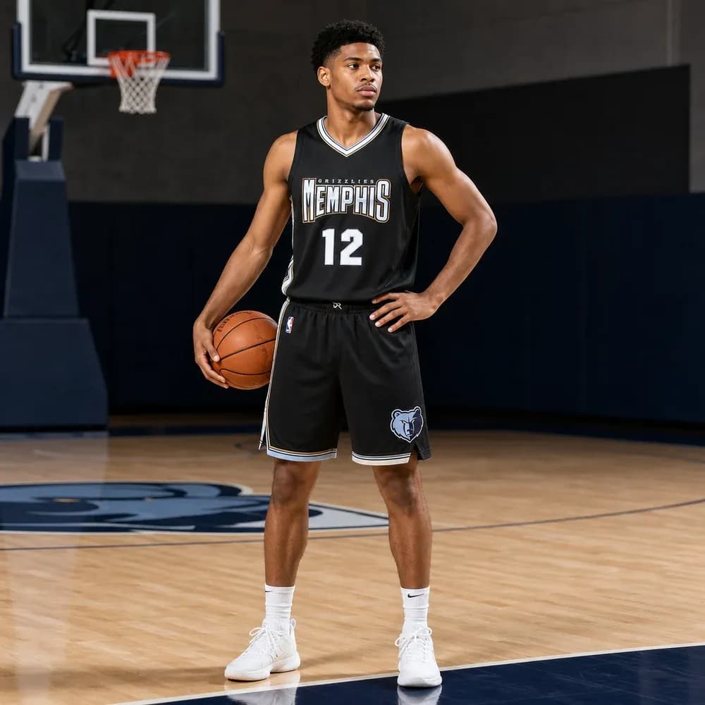 Áo Bóng Rổ Memphis Grizzlies City Edition 2022/23 - Đen Nhám - mặt trước