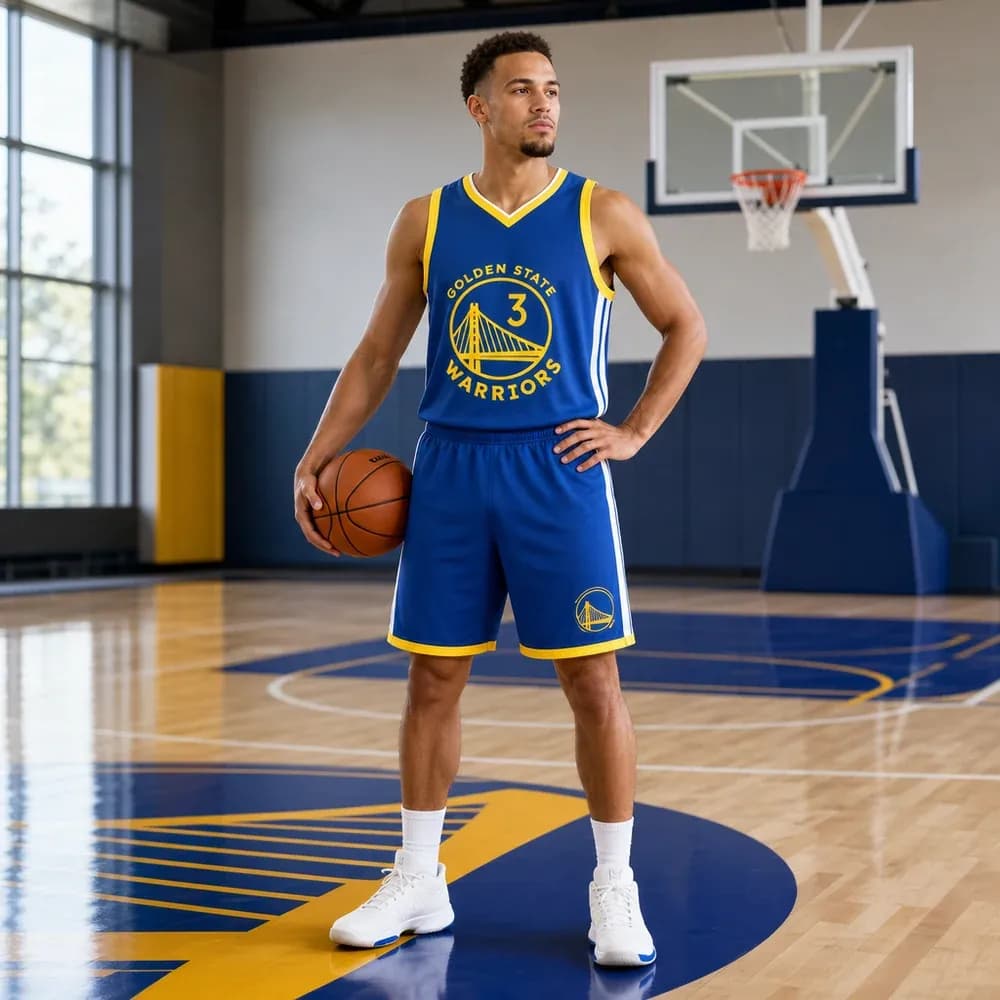 Áo đấu Golden State Warriors xanh dương đậm 2022/2023 - mặt trước