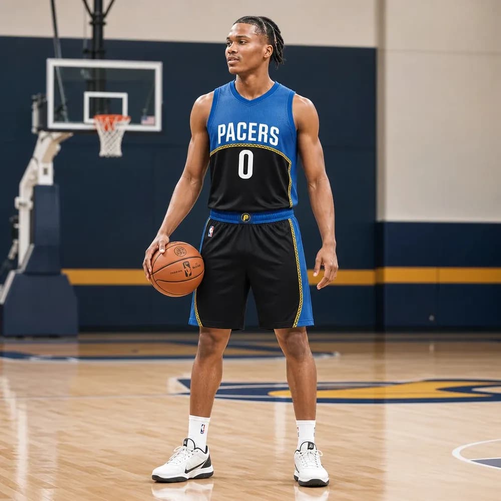 Áo đấu Indiana Pacers City Edition 2022/23 - Xanh đen năng động - mặt trước