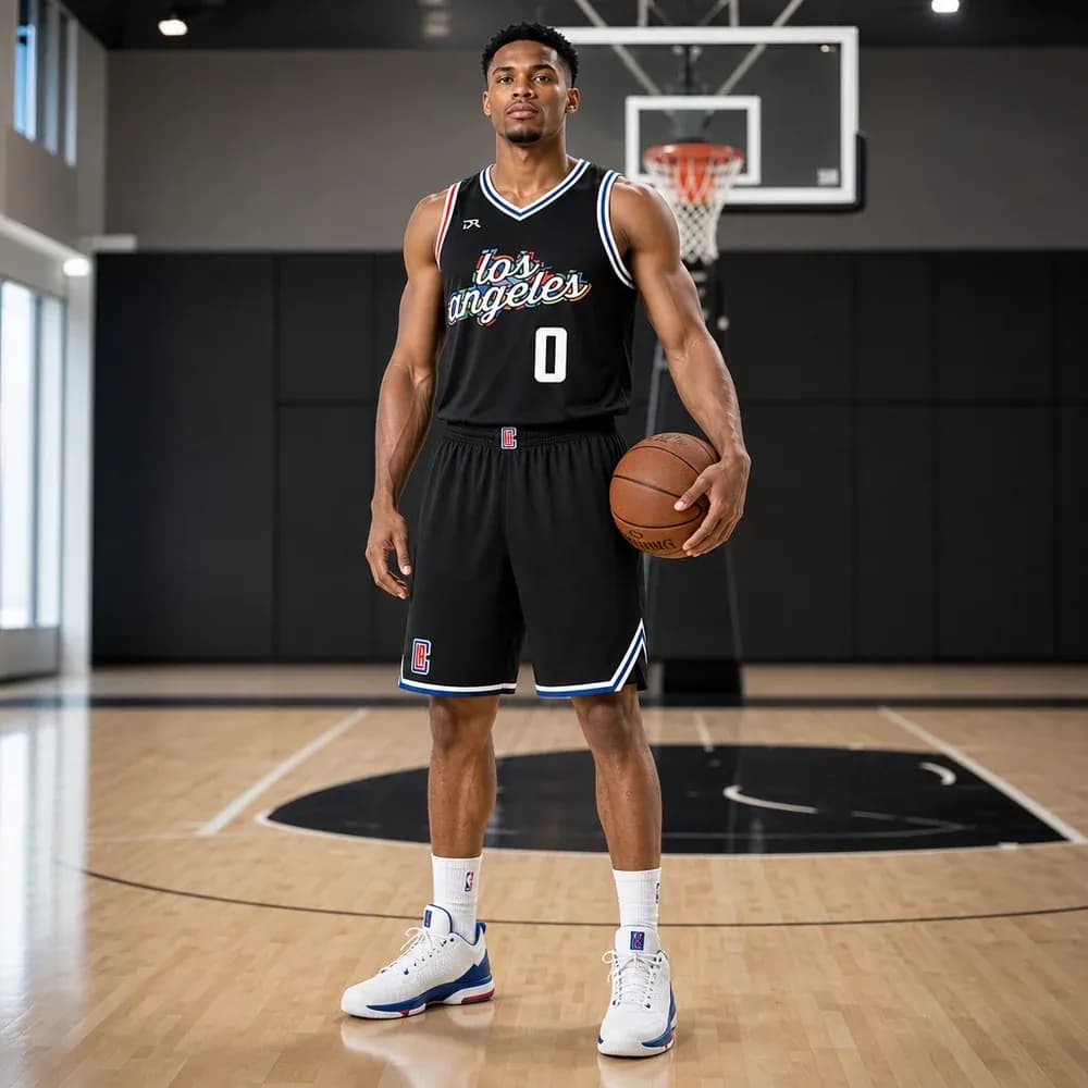 Áo Đấu Los Angeles Clippers City Edition 2022/23 - Màu Đen Cá Tính - mặt trước