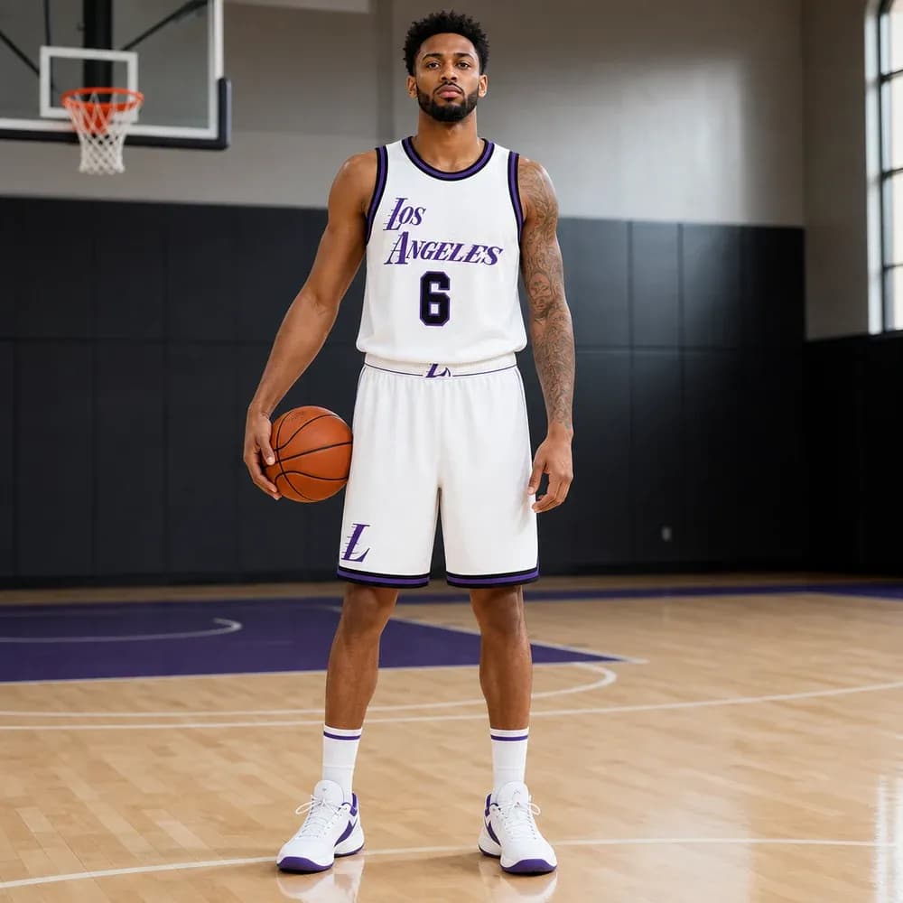 Áo Đấu Los Angeles Lakers City Edition 2022/23 Màu Trắng - mặt trước