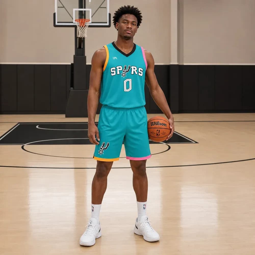 Áo Thể Thao Xanh Ngọc San Antonio Spurs City Edition - Phá Cách & Năng Động - mặt trước